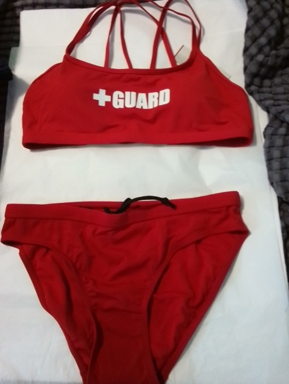 Women's Red Lifeguard Bikini Set